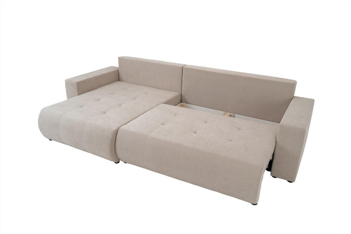 ECKSOFA Armari Mit Schlaffunktion - Blau, Holzwerkstoff/Textil (154/277cm) - Fun Möbel