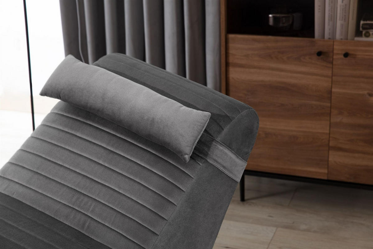 RELAXLIEGE Abramo In Kronos - Dunkelgrau, Holzwerkstoff/Textil (73/80/170cm) - Fun Möbel