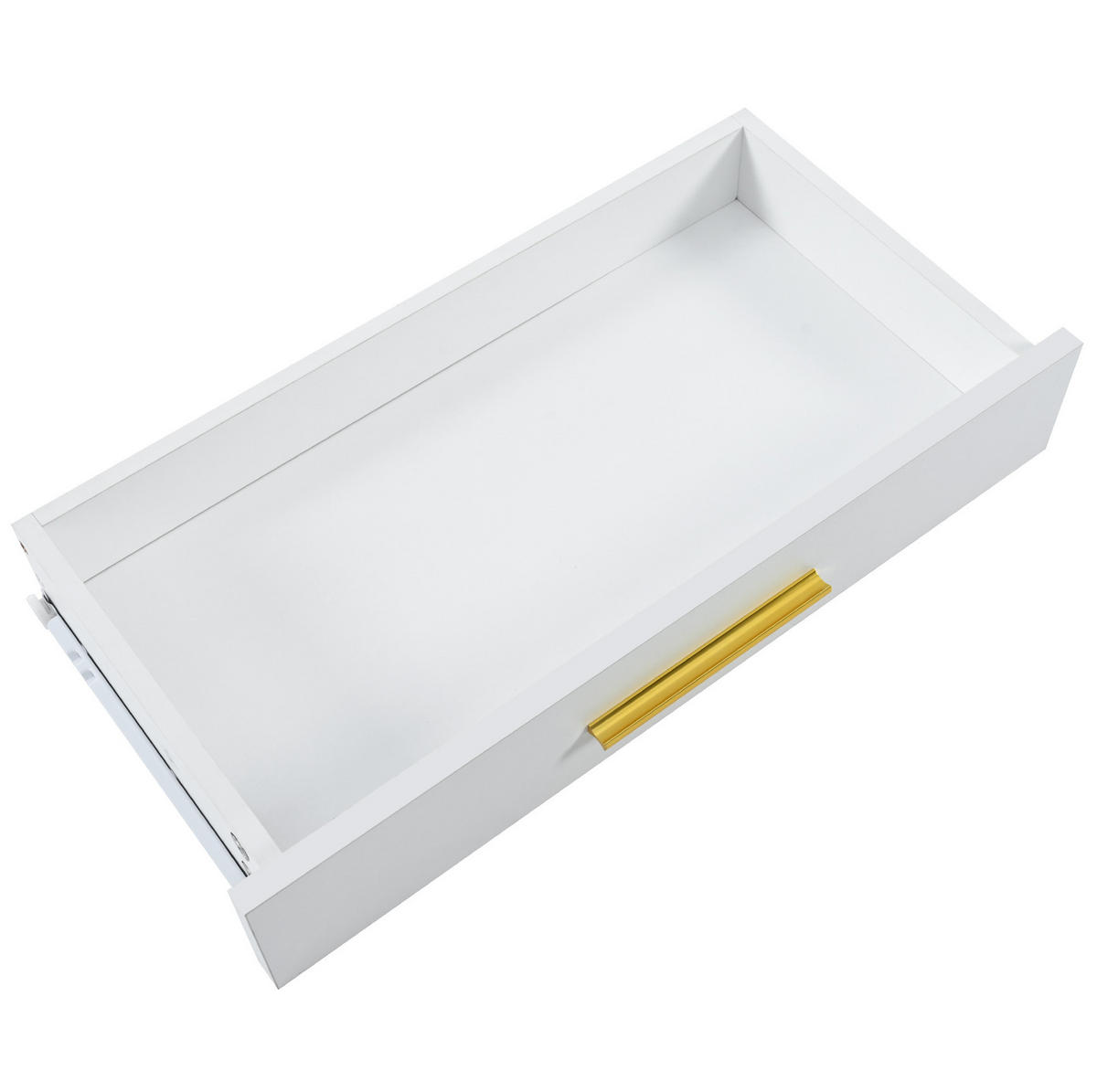 KONSOLENTISCH 120/38/76 cm weiß mit 2 Schubladen und Metallgestell - Weiß, Holzwerkstoff (32/110/85cm) - OKWISH