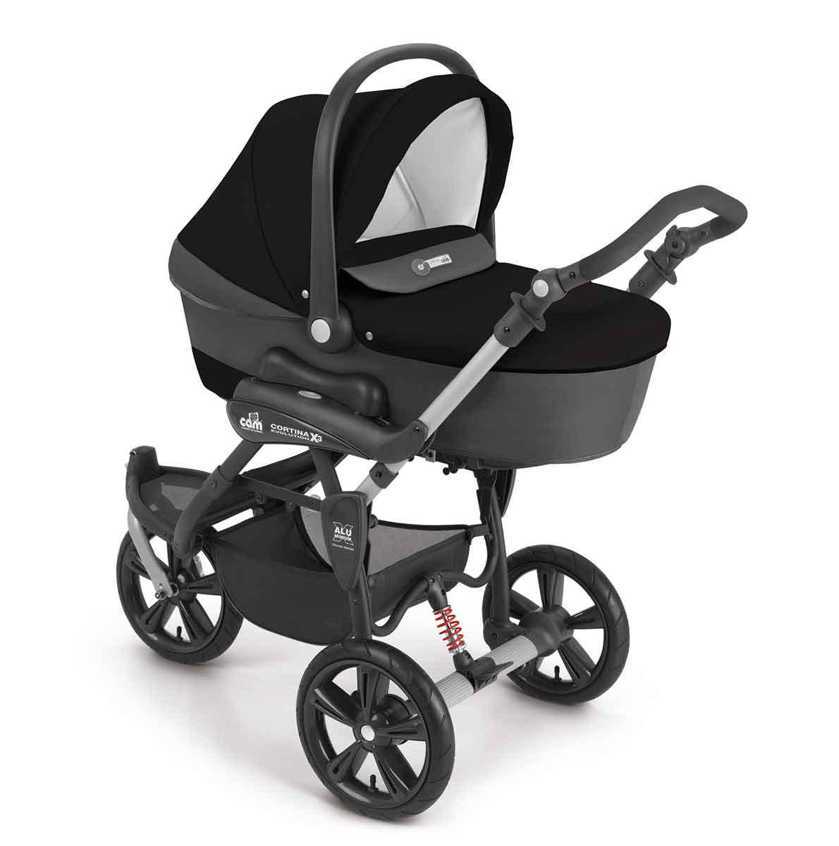 Cam il Mondo del Bambino S.p.A. Kombi-Kinderwagen Schwarz 118x119x61 cm