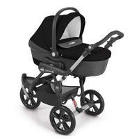 KOMBI-KINDERWAGEN 3-in-1 Cortina X3 tris inkl. Babyschale, Fusssack & Wickeltasche - Schwarz, Kunststoff (61/118/119cm) - Cam il Mondo del Bambino S.p.A.