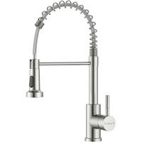 KÜCHENARMATUR Hochdruck mit Brauseauszug gebürstet Edelstahl - Silberfarben, Metall (24/41/41cm)