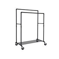 KLEIDERSTANGE - Schwarz, Metall (162/59/100cm) - Hansiro