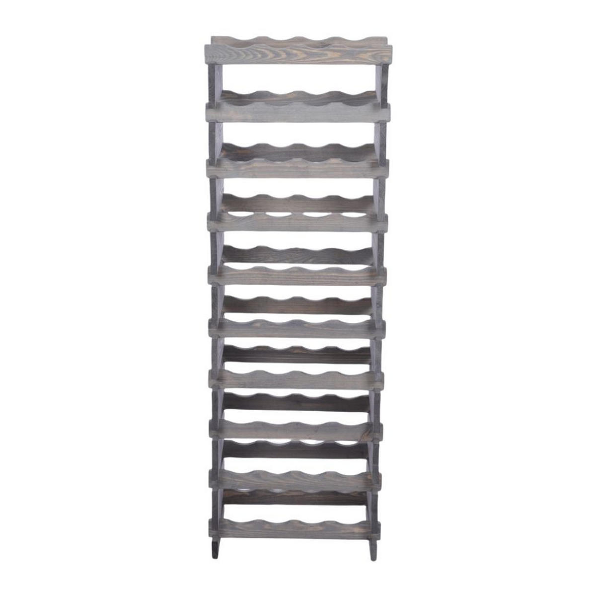 WEINREGAL VINOTECA FLEX PRO HxBxT 135x46x28cm 40 Flaschen auf 10 Ebenen Grau - Grau, Holz (46/135/28cm) - PROREGAL