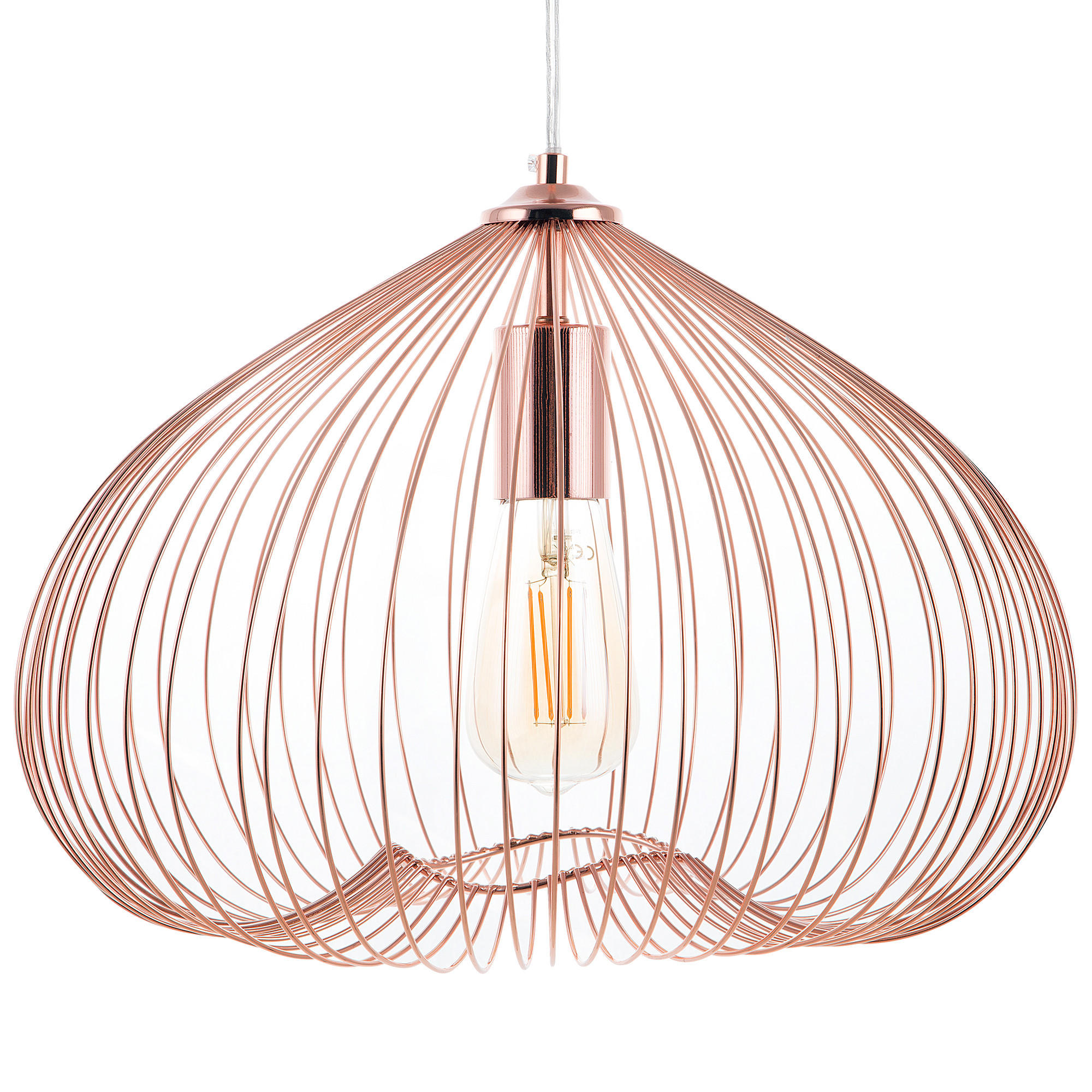 HÄNGELEUCHTE Tordino 38/38/115 cm - Kupferfarben, Metall (38/38/115cm) - Beliani
