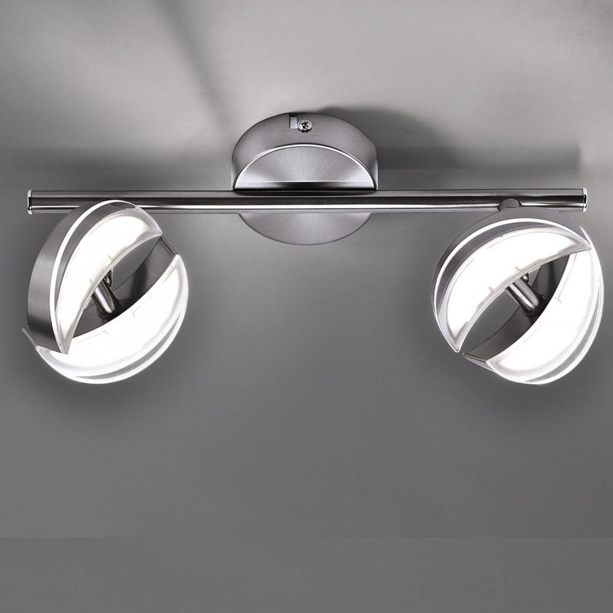 LED DECKENLEUCHTE Tom Silber Stahl - Silberfarben, Metall (30/8/11.5cm)