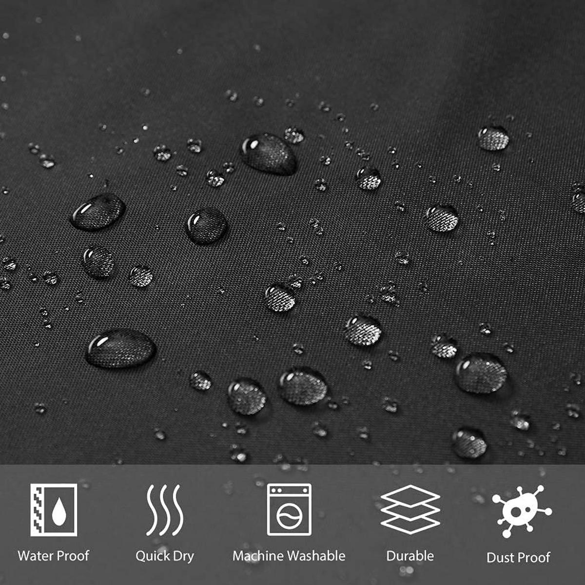 DUSCHVORHANG Schwarz klein Polyester wasserdicht schimmelresistent Badewanne maschinenwaschbar - Schwarz, Textil (80/180cm) - MCBOSON