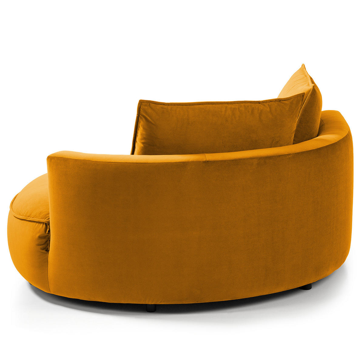 OTTOMANE - modular - Schwarz/Orange, Kunststoff/Textil (126/82/154cm) - home24