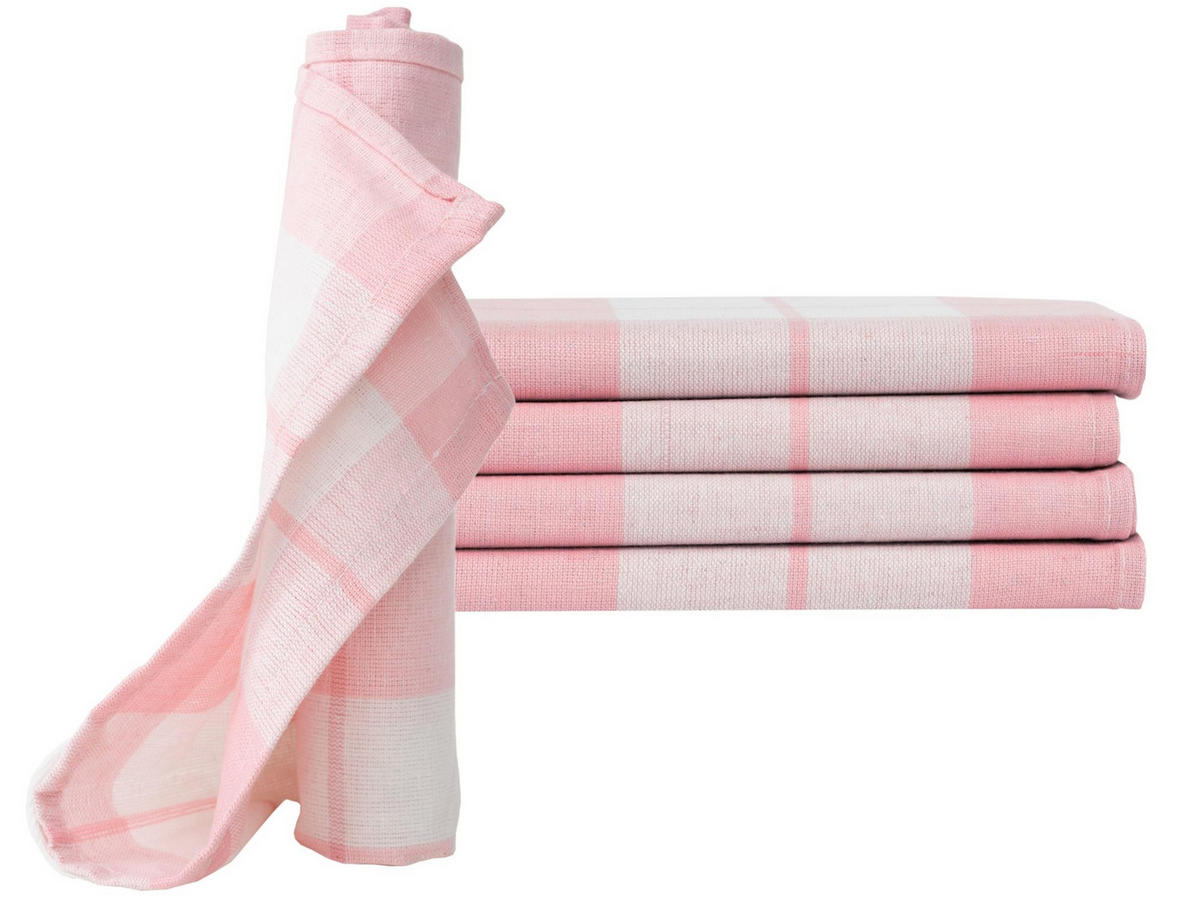 GESCHIRRTÜCHER 50x70 cm im 12er Set aus 100% Baumwolle, Küchentücher Rosa - Rosa, Textil (50/70cm) - Carpe Sonno