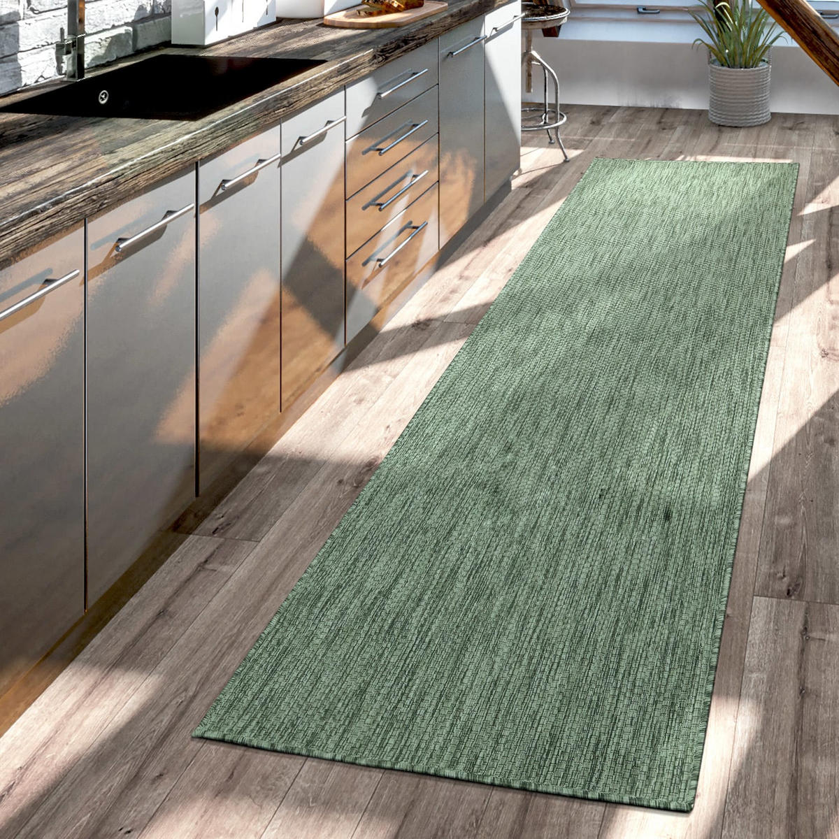 OUTDOORTEPPICH Grün 60 x 100 cm - Grün, Kunststoff (60/100cm) - TT Home