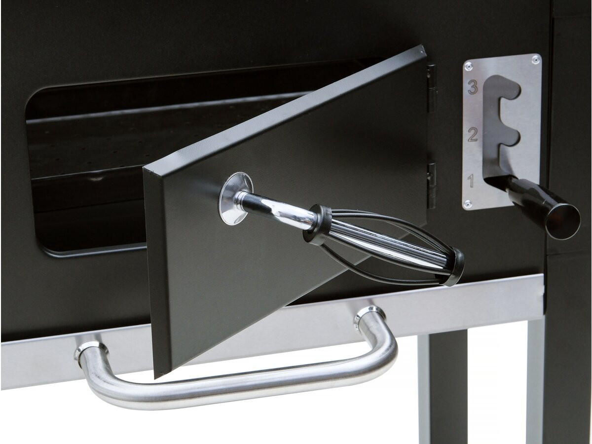 HOLZKOHLENGRILL vicomte Schwarz - Schwarz, Metall (46/123/92.5cm) - Habitat Garten