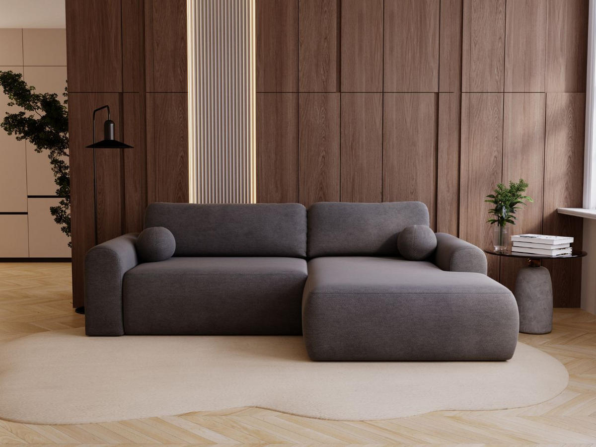 ECKSOFA Savana Grau Rechts - Grau, Holz/Textil (177/257cm) - Graingold