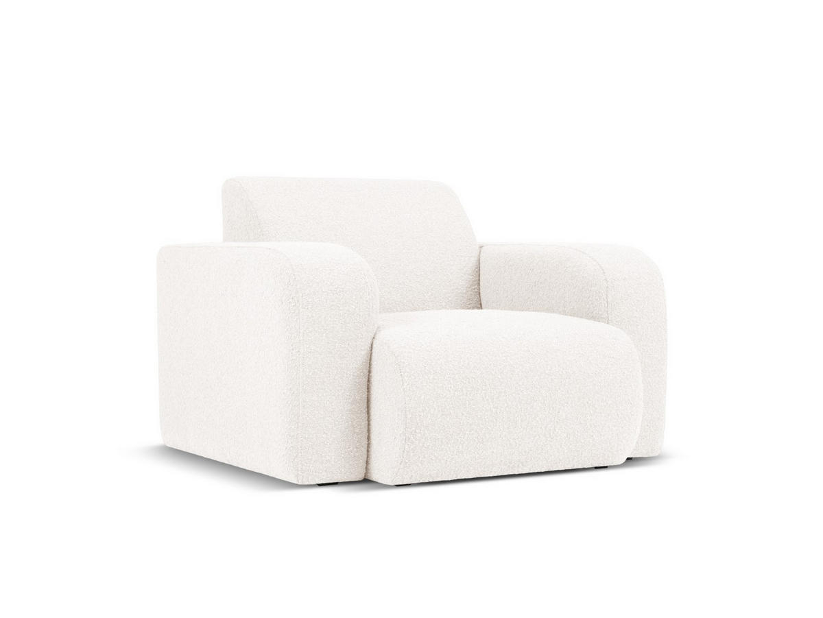 SESSEL Molino aus Boucle weiß - Weiß, Textil (95/72/105cm) - Micadoni
