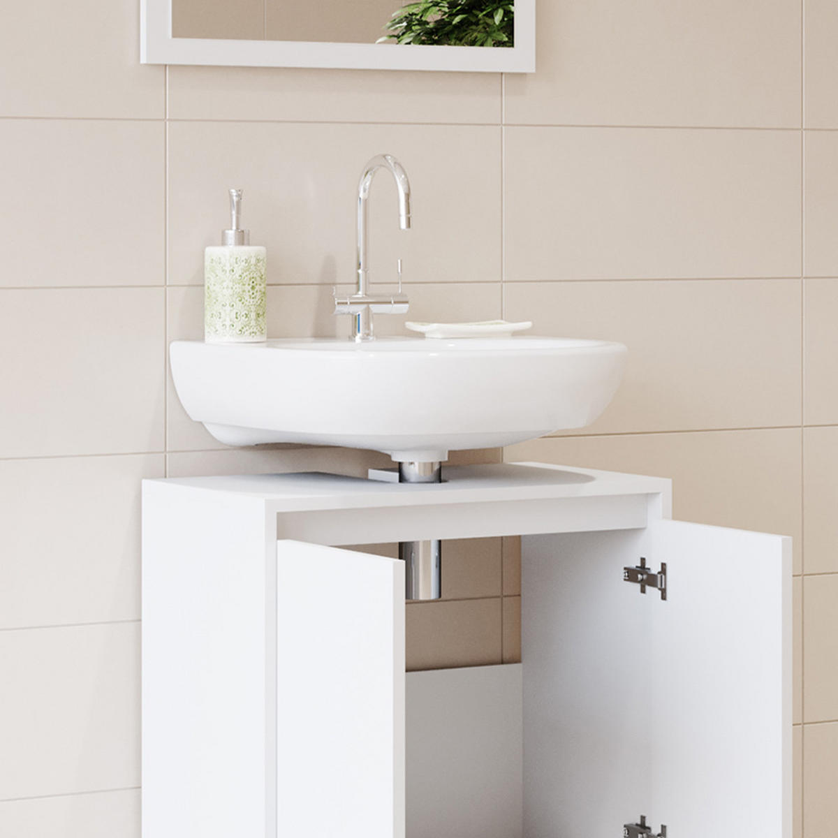 Weiß, Holzwerkstoff (58/60/33cm) - Vicco