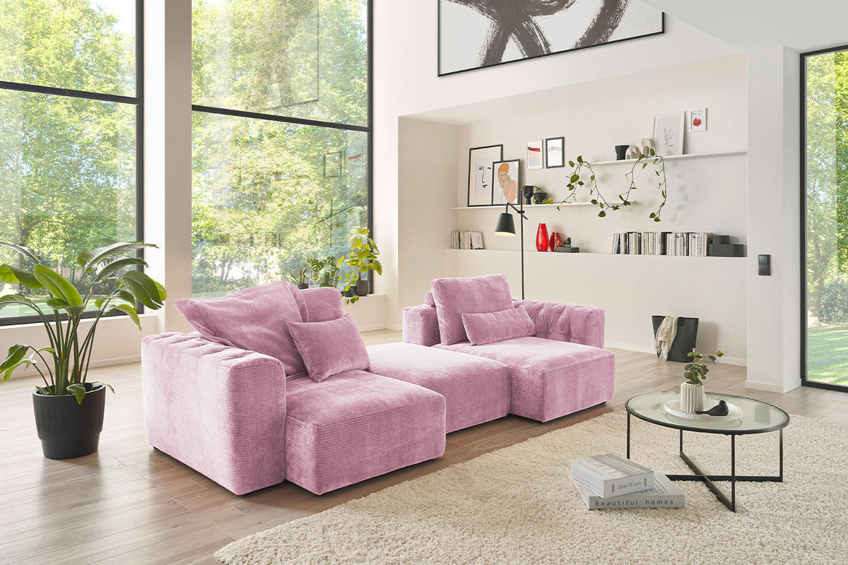 SPITZKISSEN KLEIN SEPHI Cord - Pink, Textil (40/40cm) - KAWOLA