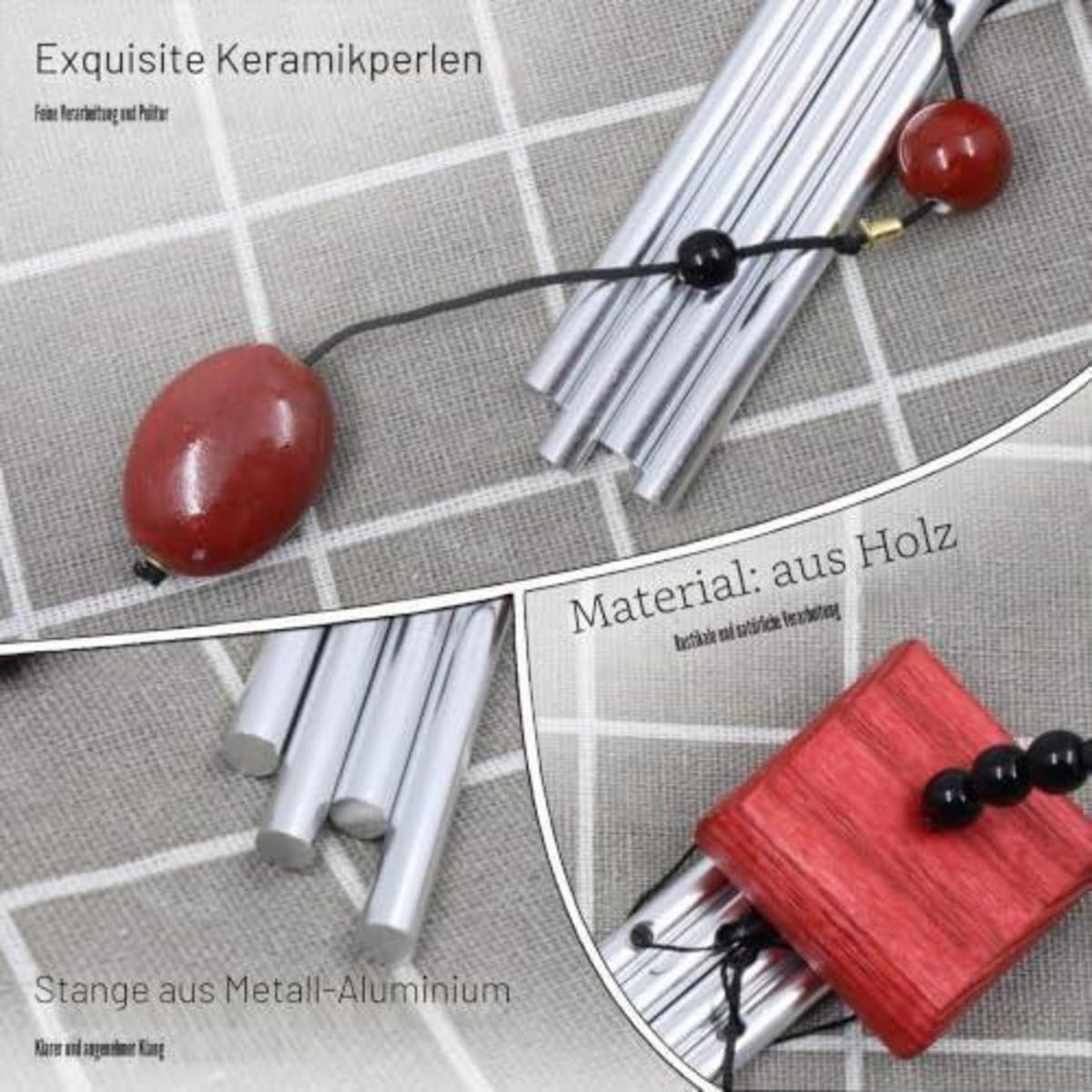WINDSPIEL Aluminium Rot - Rot, Metall (27/4/1cm)