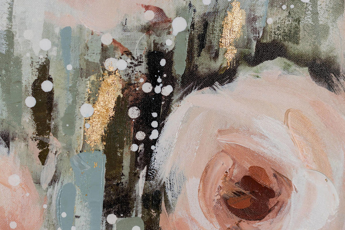 ACRYLBILD HANDGEMALT 90/60 cm - Beige/Grau, Holz/Textil (1.3/60cm) - KUNSTLOFT