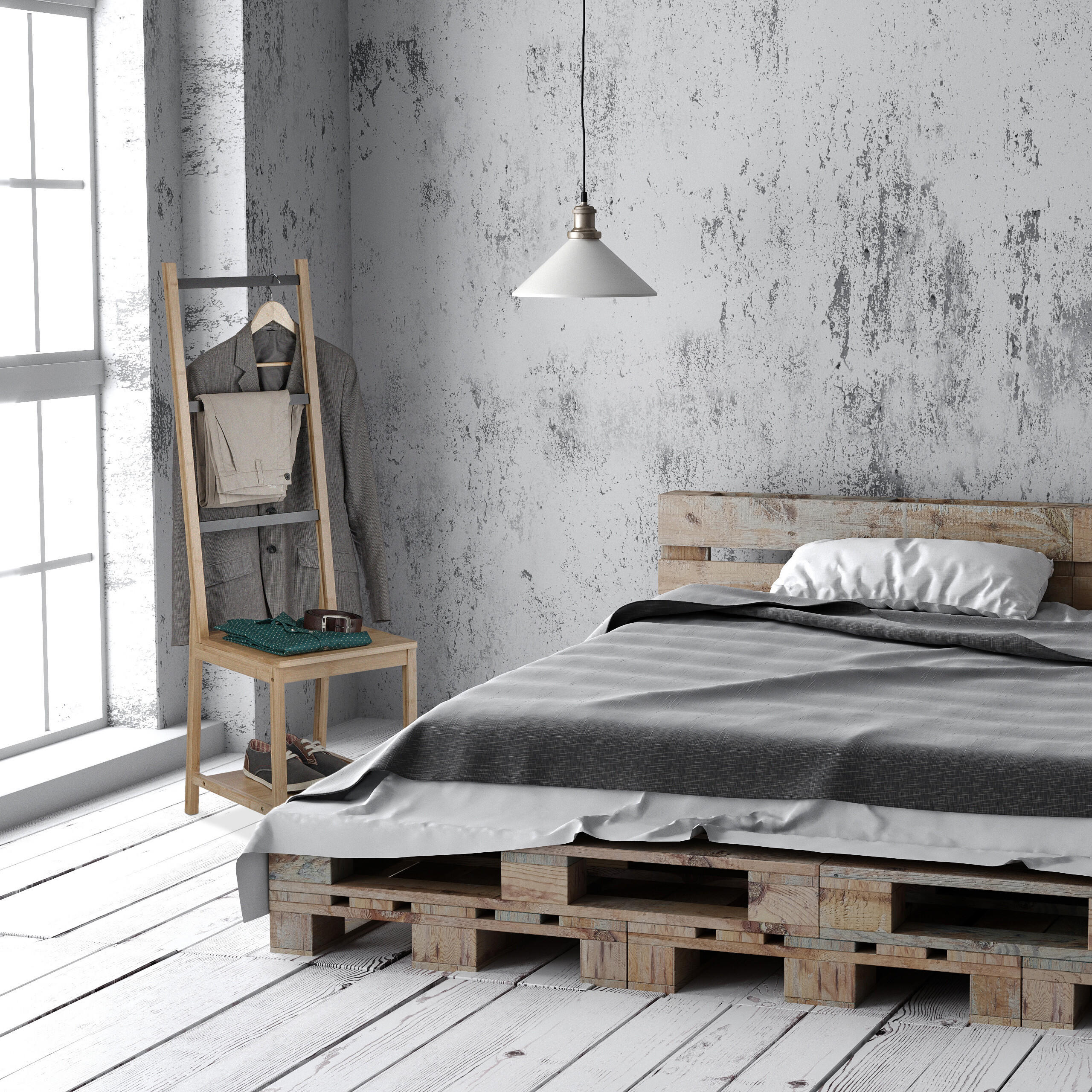 HERRENDIENER - Hellbraun, Holz (40/133/42cm) - Relaxdays