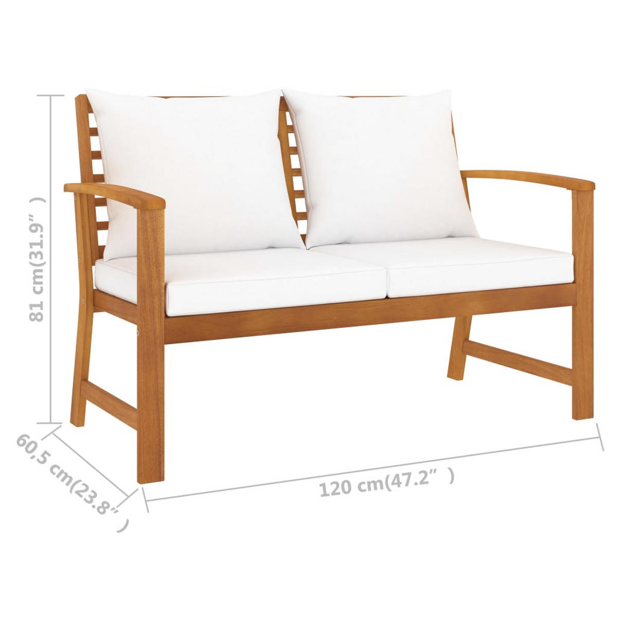GARTENSET Reif 3-teilig - Creme, Holzwerkstoff - Nettlife