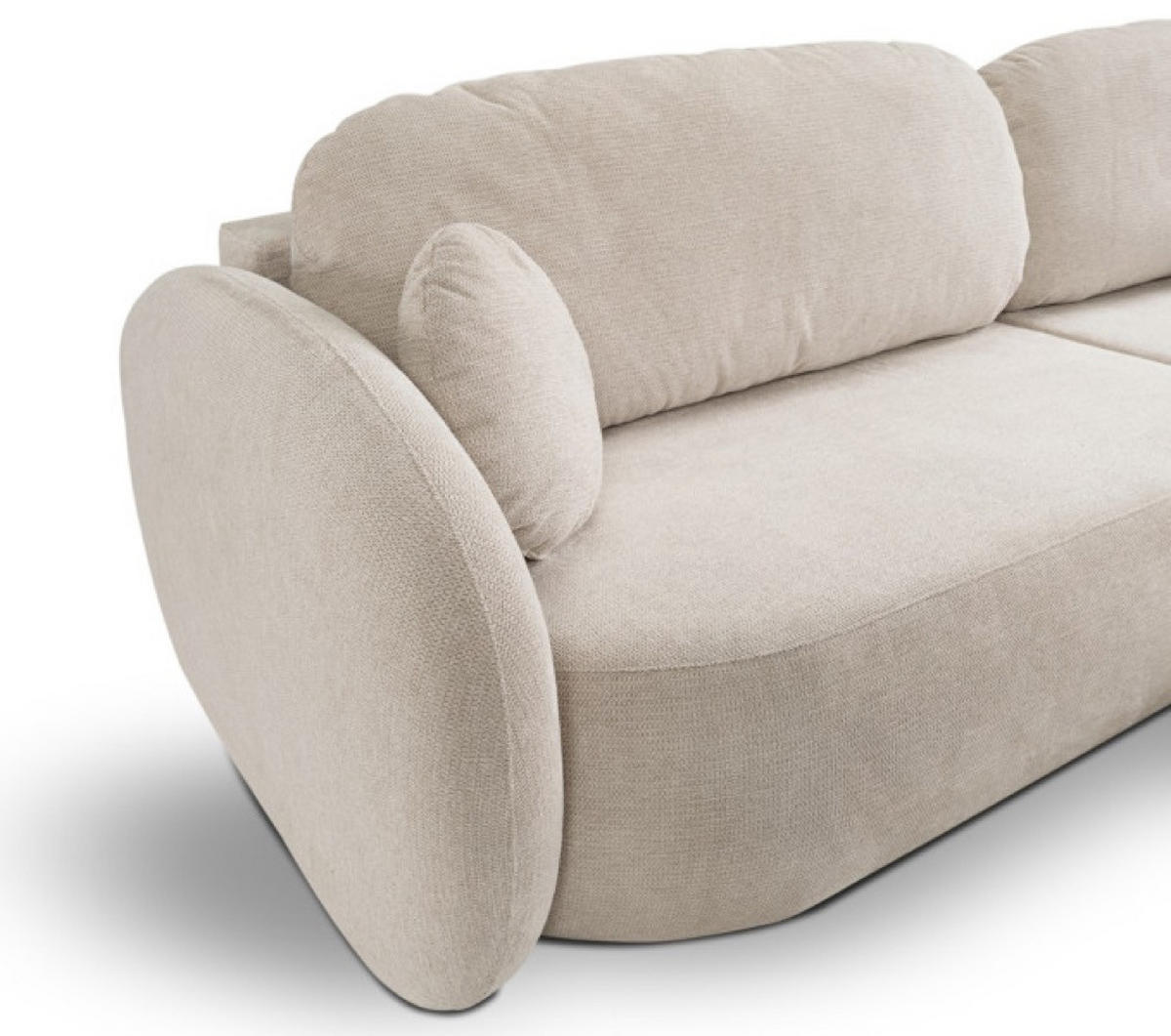 ECKSOFA Beige Olivio Ausziehbar Rechts - Beige, Naturmaterialien (174/248cm) - Sepro Meble