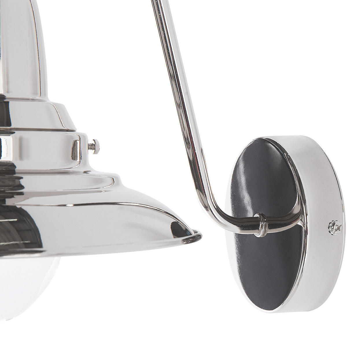 WANDLEUCHTE Luza 20/20/21 cm - Silberfarben, Metall (20/21/20cm) - Beliani