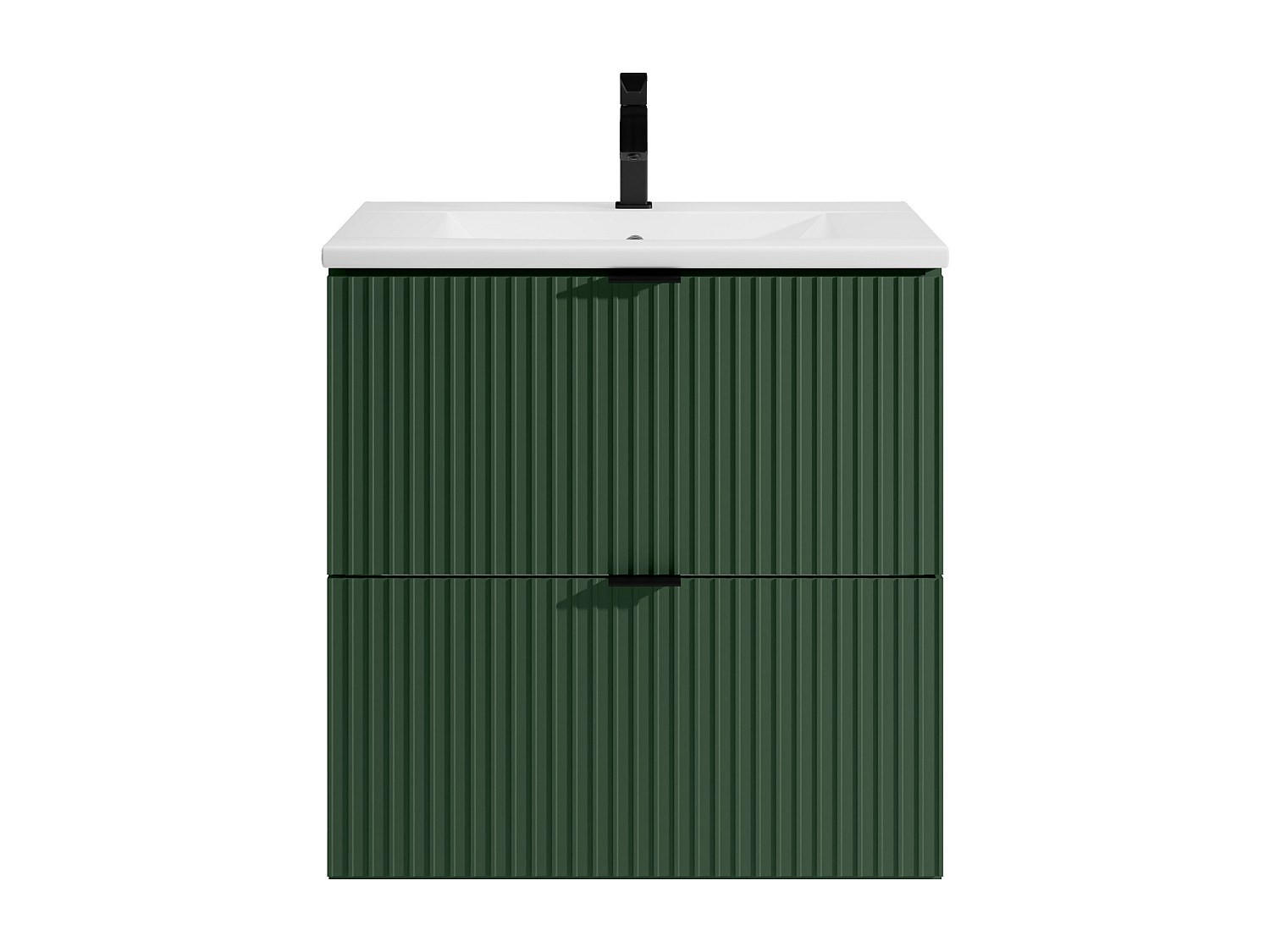 EINZELWASCHTISCH - 60 cm x 47 cm - Holz, Platte - Grün - ZEVINI - Grün, Holz (60/60/47cm) - Vente-Unique