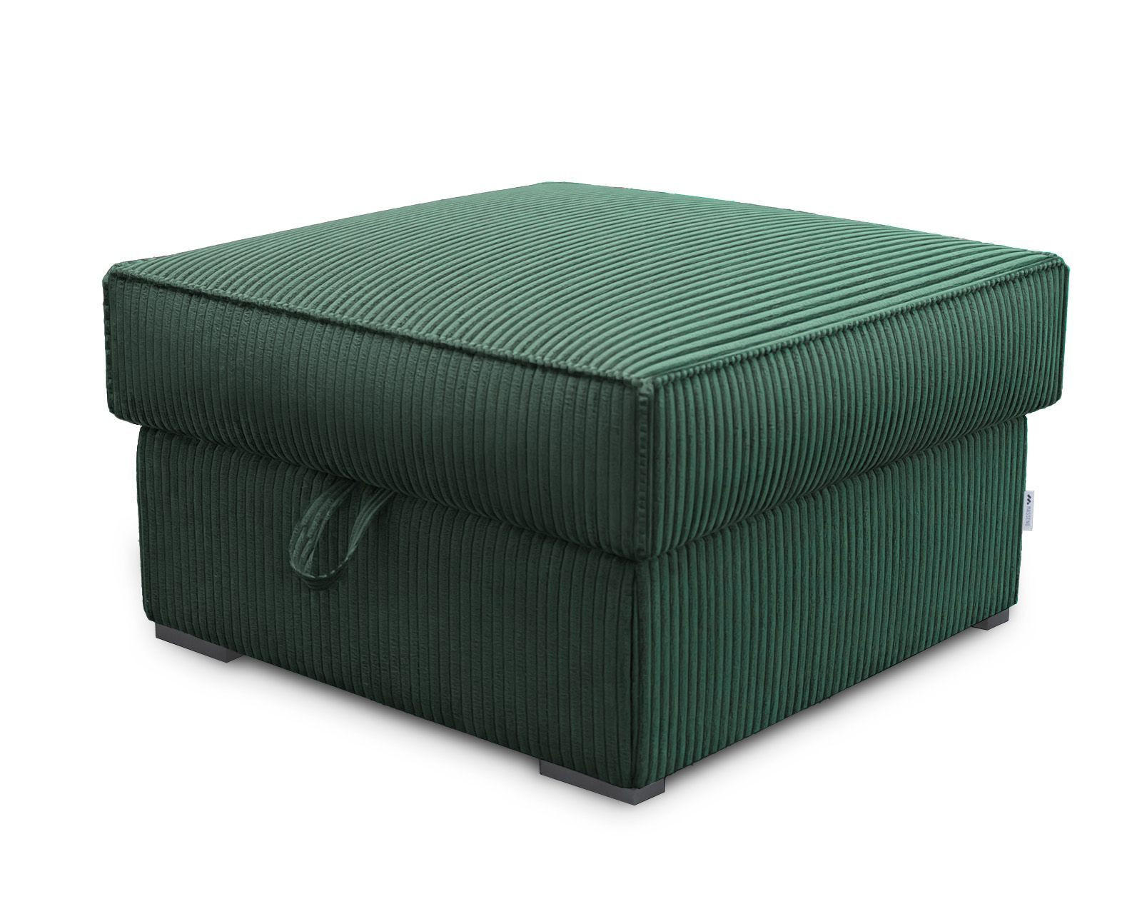 POUF FERA Grün 65x65 cm - Grün, Textil (65/38/65cm) - MASSENO