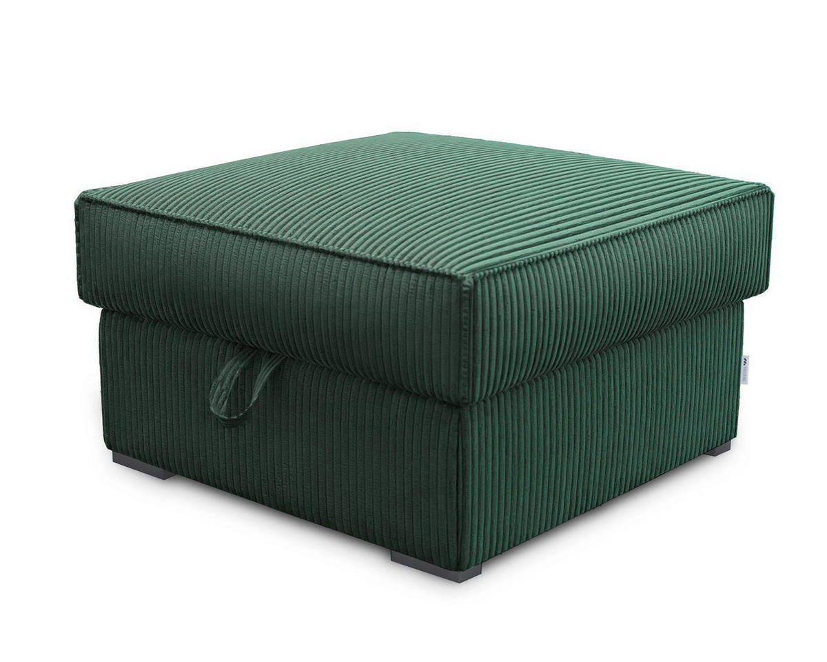 POUF FERA Grün 65x65 cm - Grün, Textil (65/38/65cm) - MASSENO
