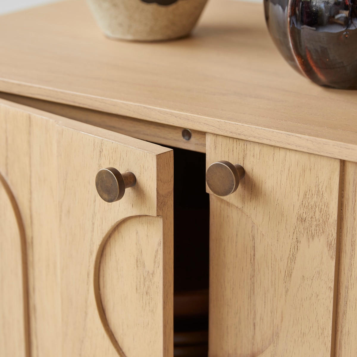 SIDEBOARD Otho Natur aus Helles Mindiholz - Naturfarben, Holz (162/78/43cm) - Tikamoon