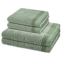 FROTTIERSET Stripes 4-teilig - Grün, Textil (50/100cm) - Ross