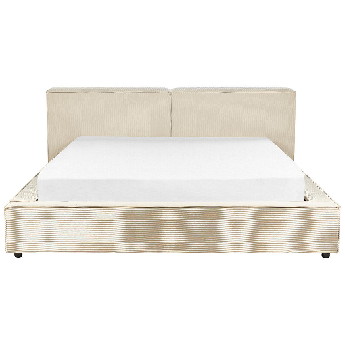 POLSTERBETT 180/200cm Beige Linards - Beige, Naturmaterialen/Textil (180/200cm) - Beliani