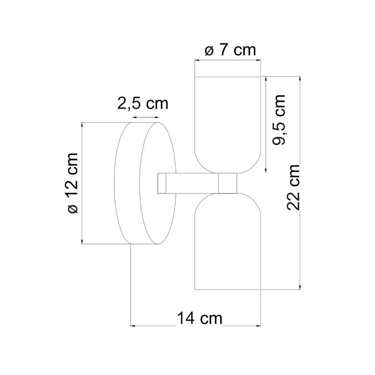 WANDLEUCHTE Alessio, Grün und Weiß, 22cm - Weiß, Glas (7/22/14cm) - KOSILUM