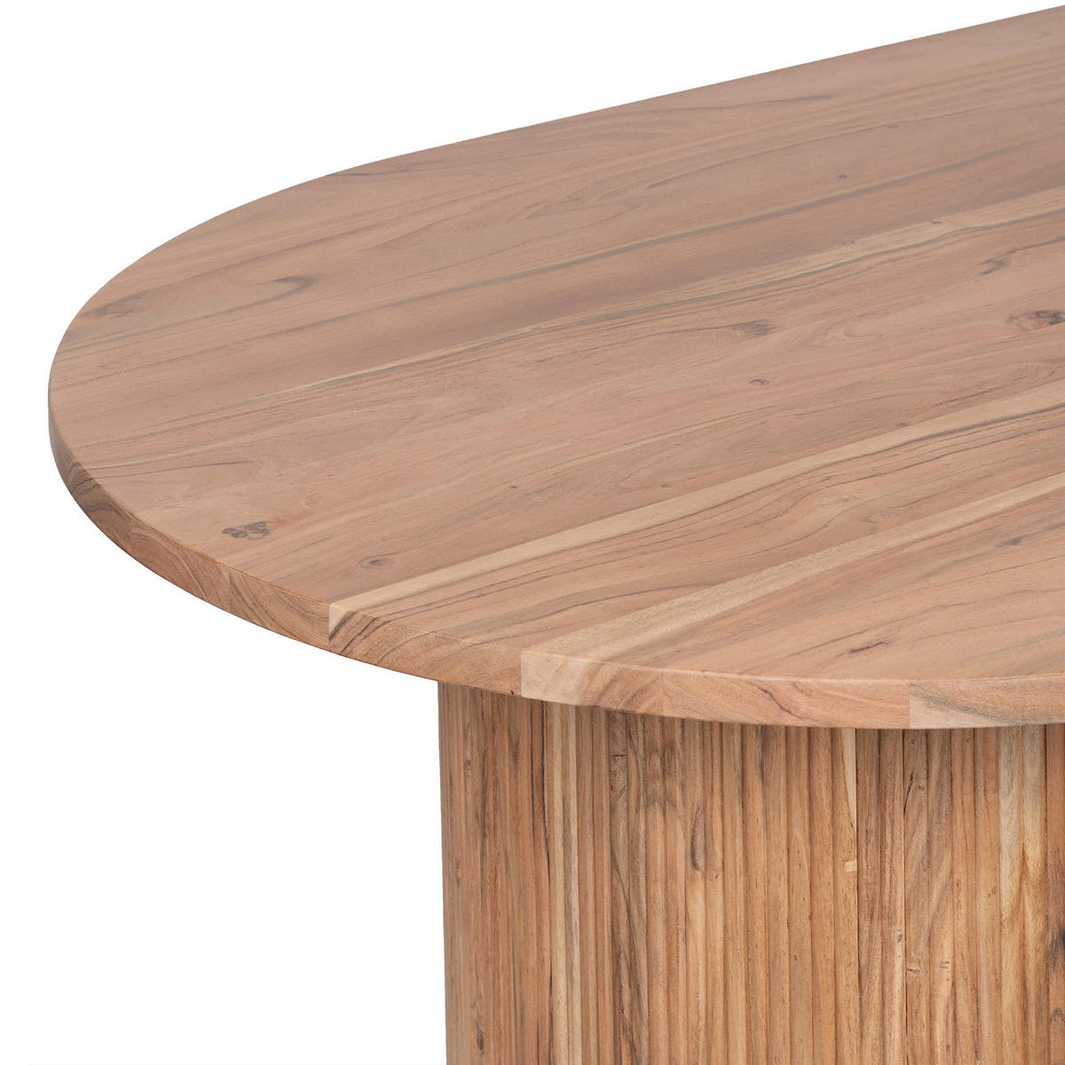 MASSIVER ESSTISCH - Akazie massiv - Braun/Akaziefarben, Akazienholz/Holz (100/200/76cm) - home24