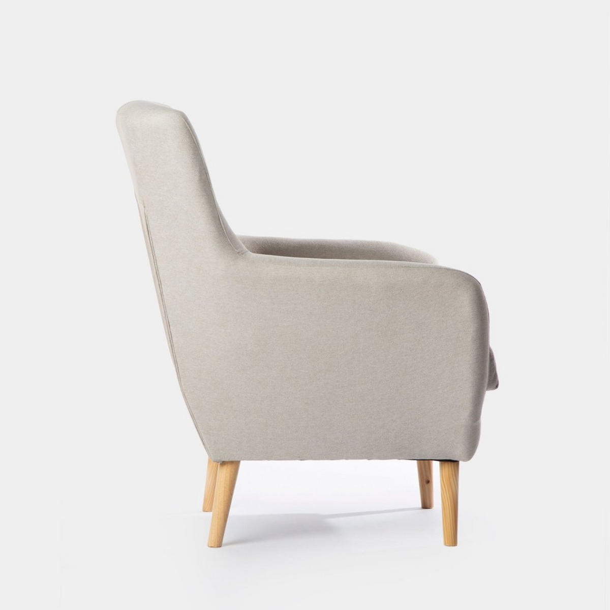 EINZELSESSEL Astrid Beige 72 cm x 96 cm - Beige, Textil (72/96/80cm)