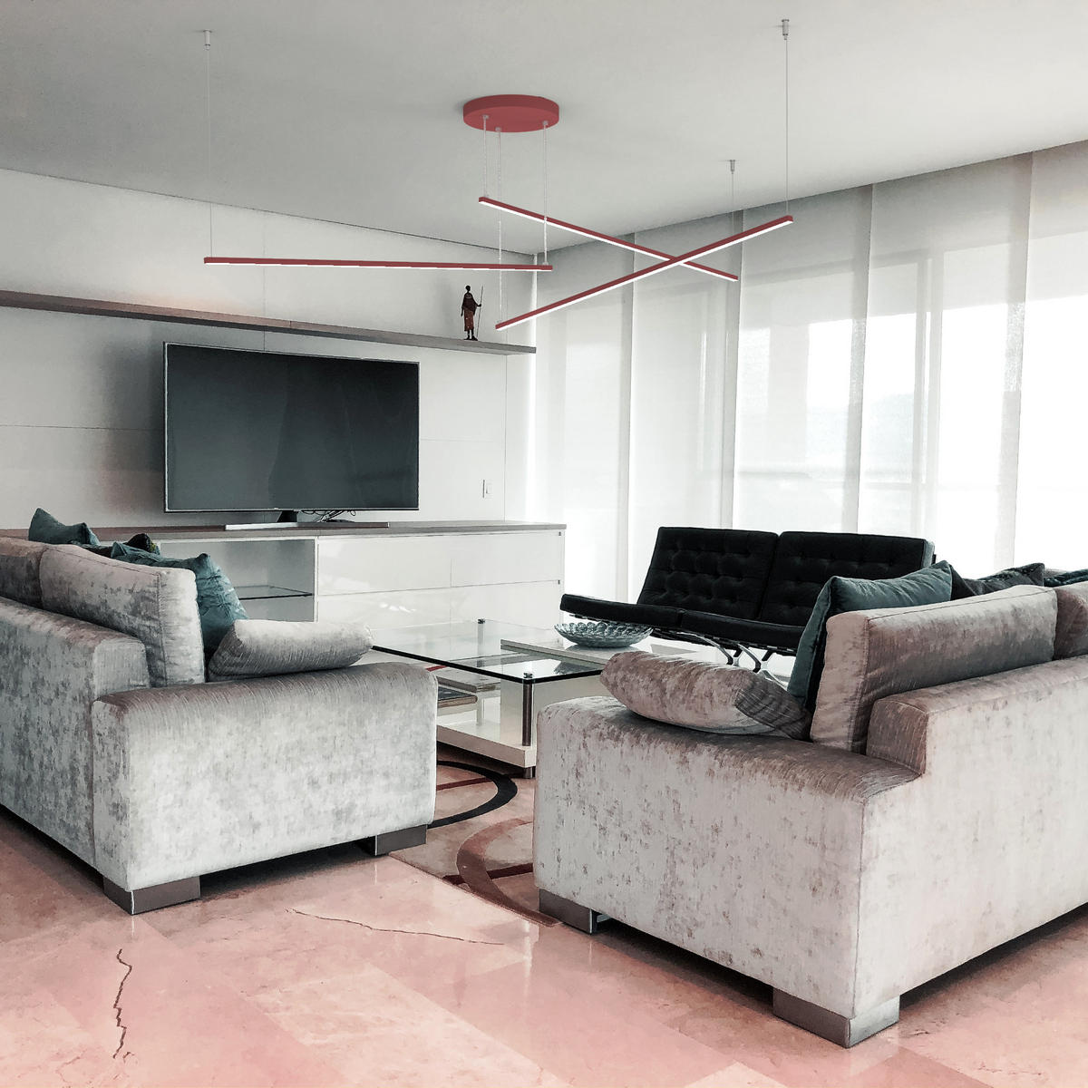 LED-HÄNGELEUCHTE - Rot, Metall (2/100/2cm) - Lumicom