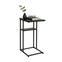 BEISTELLTISCH - Schwarz, Holzwerkstoff/Metall (30/40/60cm) - Relaxdays