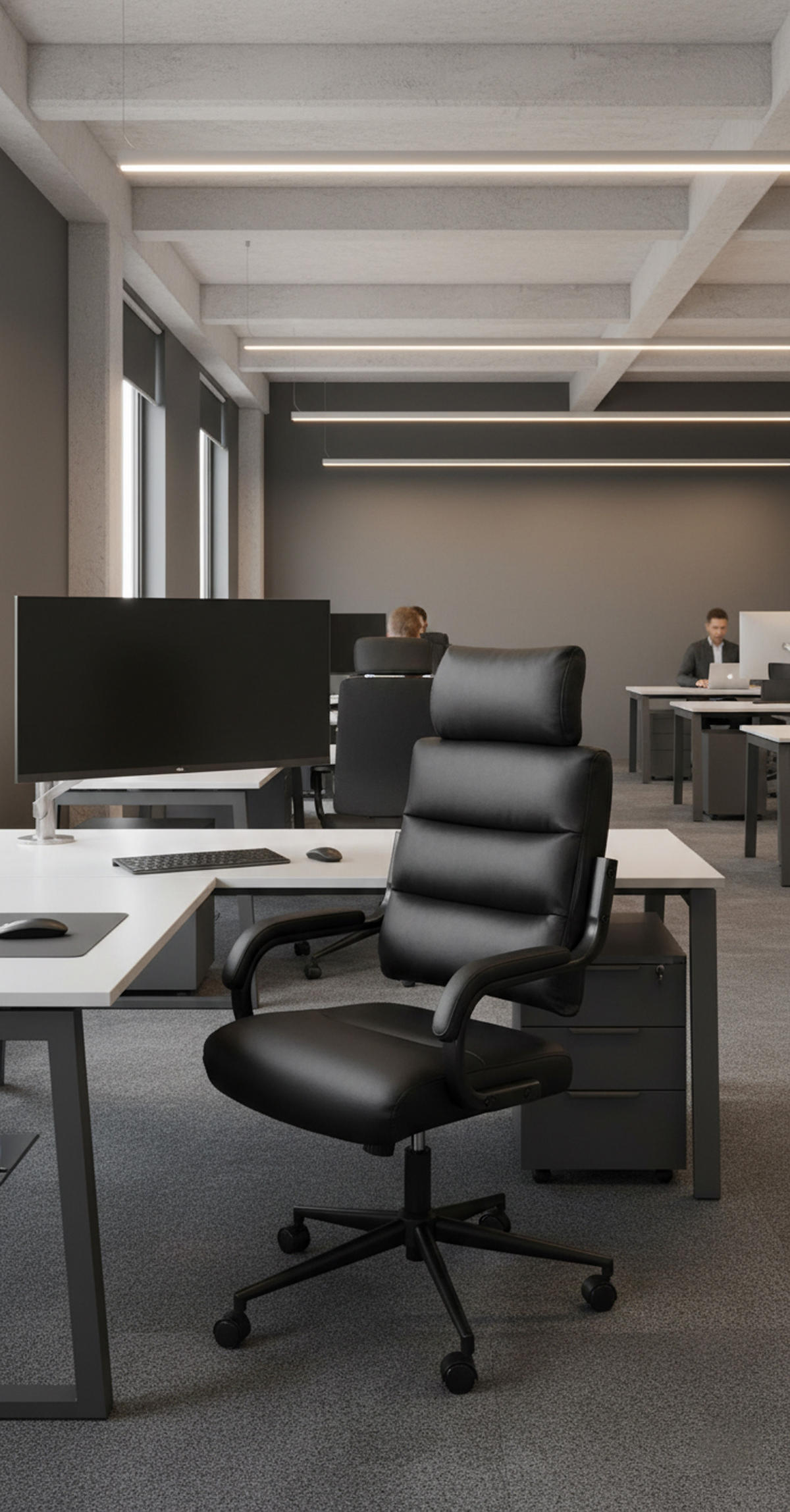 BÜROSTUHL Noxar schwarz/schwarz - Chromfarben/Schwarz, Kunststoff/Metall (61/129/78cm) - TPFLiving