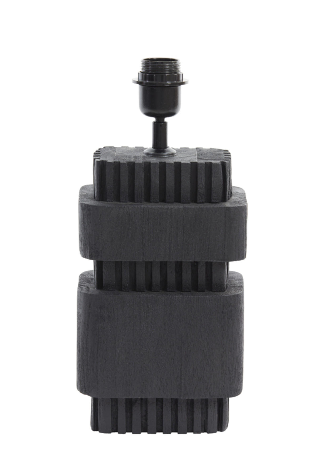 LAMPENFUSS Sakura Schwarz 17/13/37 cm - Schwarz, Holz (17/13/37cm) - Light & Living