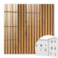 SCHLÜSSELBOX Weiß 30x30 cm – Türöffnung nach rechts - Holzwand - Braun, Metall (30/30/5cm) - TULUP