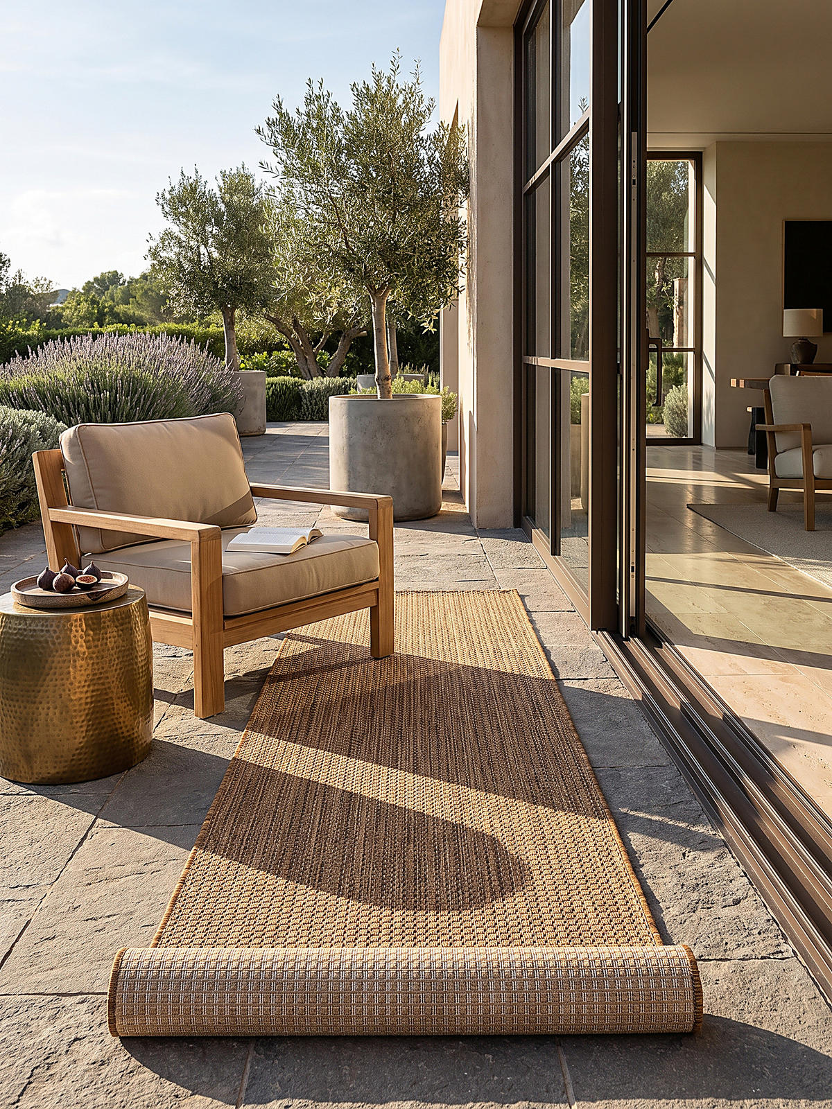 LÄUFER Outdoor, Fußbodenheizung-geeignet, VIGOLENO in Ockerbraun, 80 x 150 cm - Braun, Textil (80/150cm) - KADIMA DESIGN