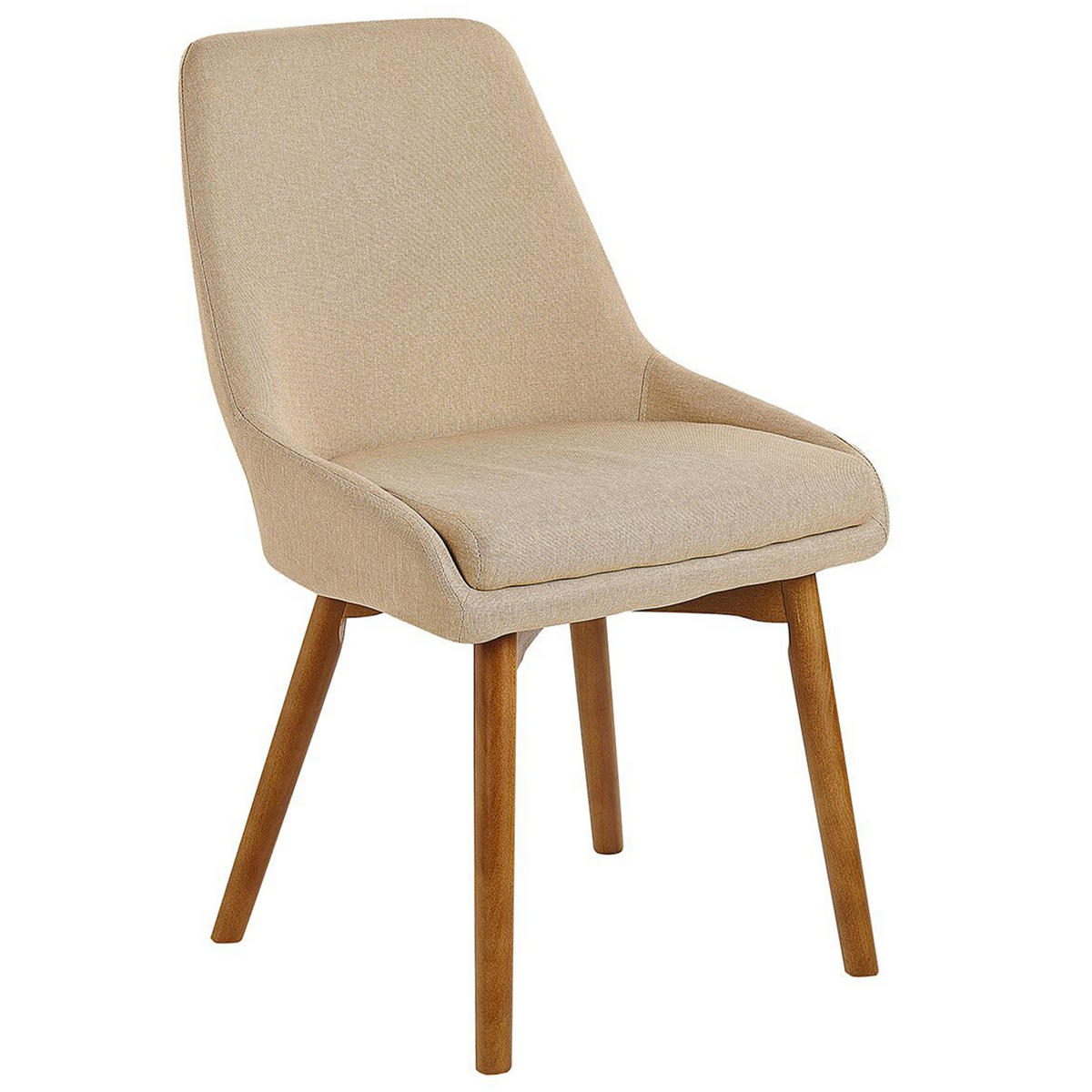 ESSZIMMERSTUHL 2er-Set Polsterbezug Beige Melfort - Beige, Holz/Textil (49/82/58cm) - Beliani