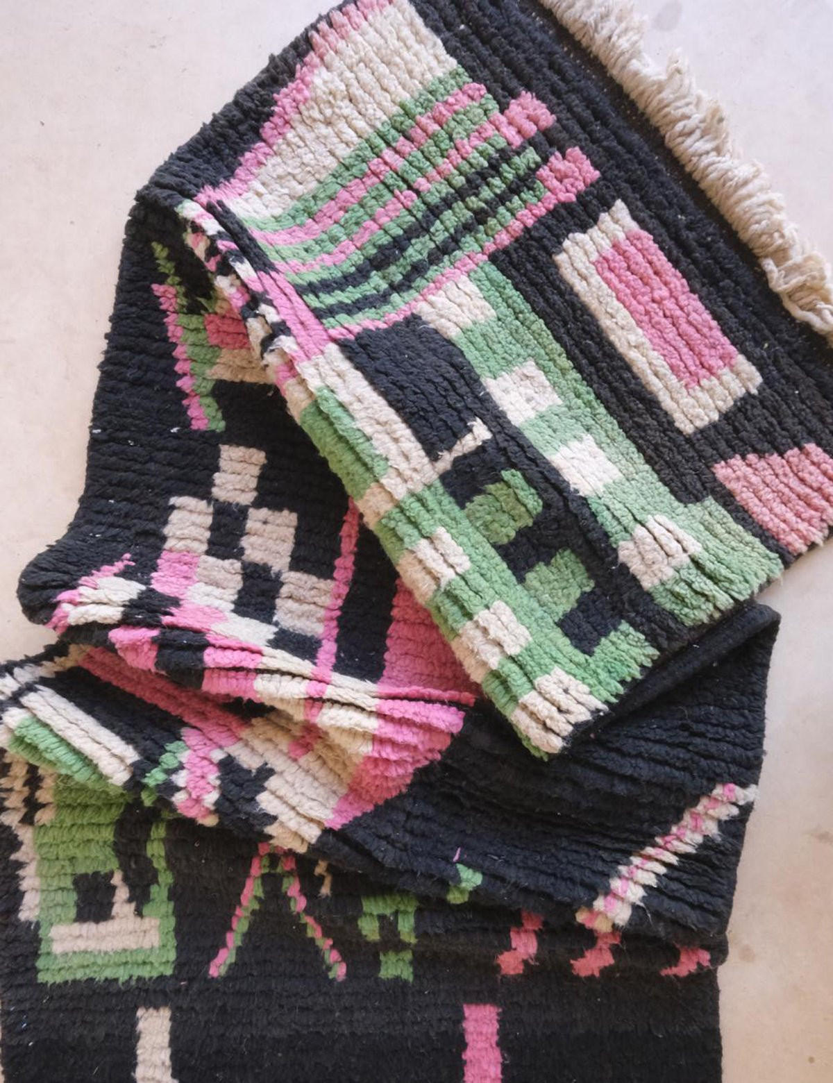 BERBERTEPPICH aus reiner Wolle 74x 344 cm - Pink, Naturmaterialien (74/344cm) - AFK Living