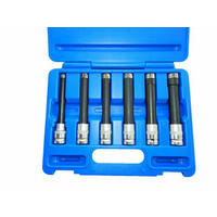 STECKNÜSSE Innensechskant Nuss Satz, Aussen, E-Profil E10-E20, 1/2 Zoll, 6-teilig - Schwarz, Metall (14/22/6cm) - BONI-SHOP