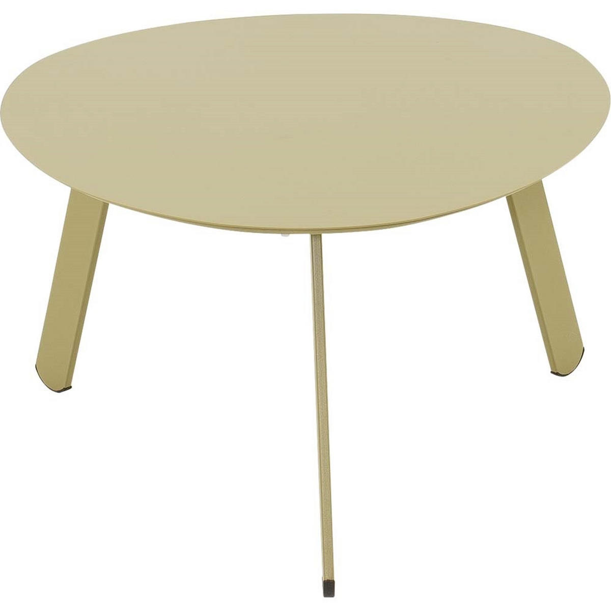 BEISTELLTISCH Tiki - Beige - 74/60/35,5 cm - Beige, Metall (74/60/35cm) - Lesli Living