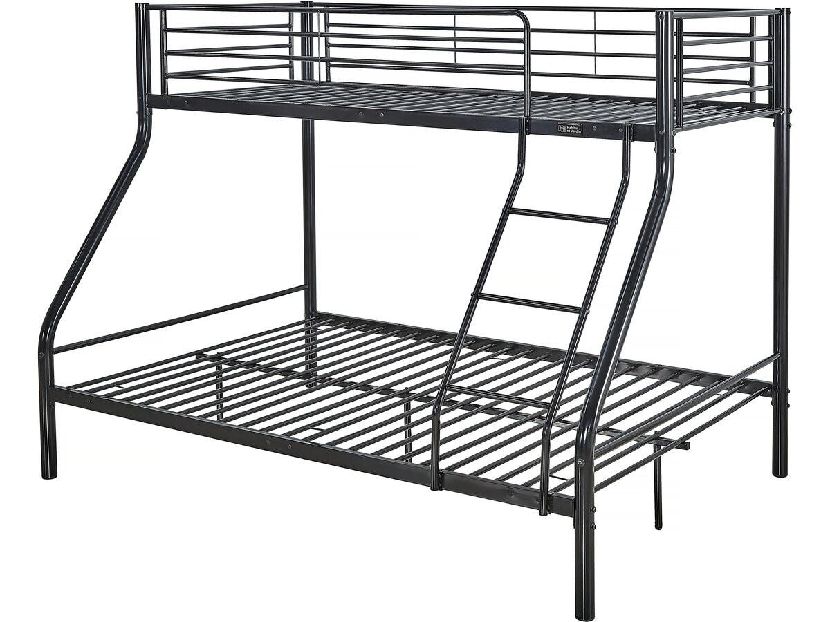 ETAGENBETT Leo Schwarz - Schwarz, Metall (190/140cm) - Habitat Garten