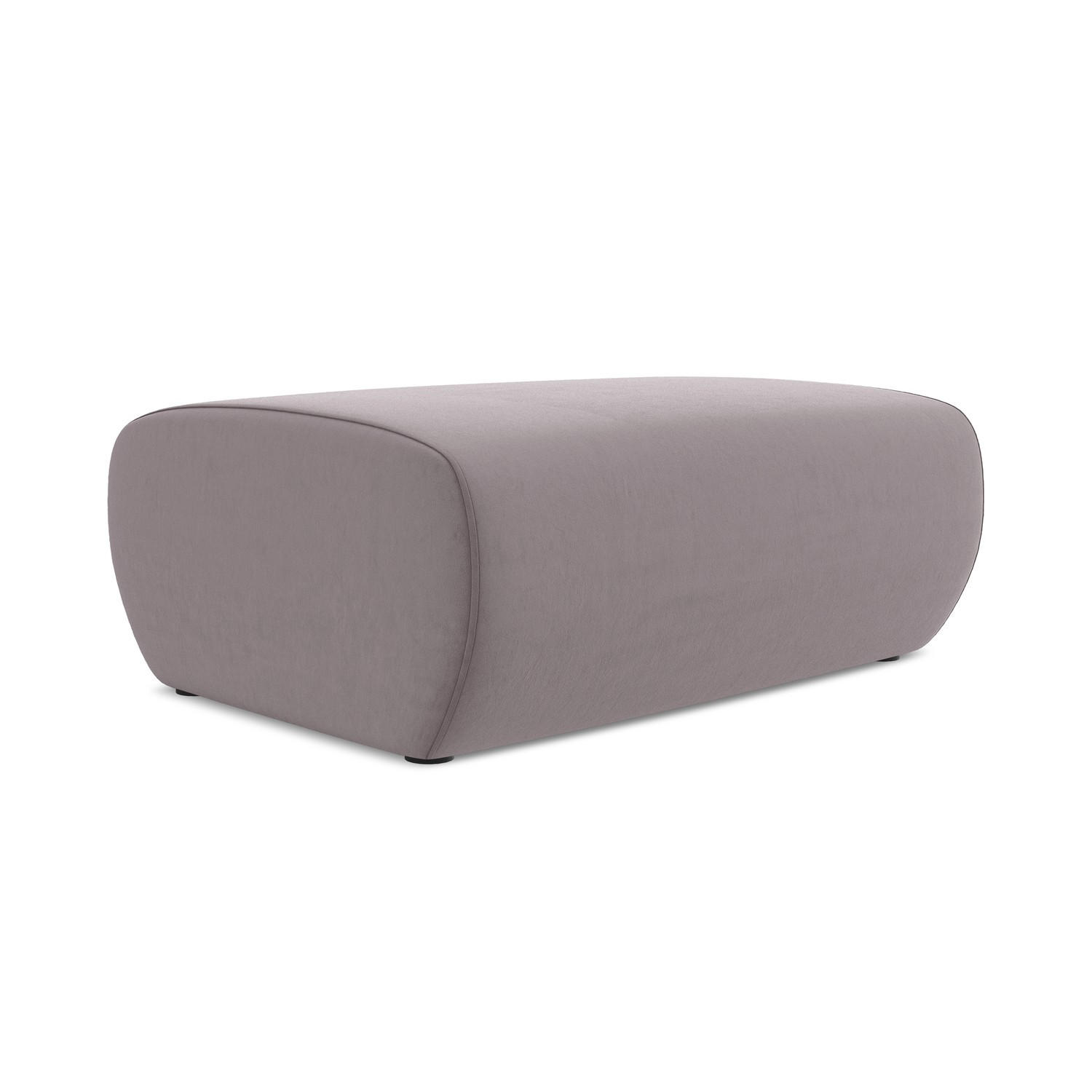 POUF Samt Stoff Violett - Lila/Flieder, Kunststoff/Textil (102/40/62cm) - Makamii