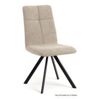 ESSZIMMERSTUHL drehbar (6er-Set) Deryl 47x92x60 Schwarz/Natur - Schwarz/Naturfarben, Kunststoff (60/92/47cm) - 58aufmkessel