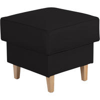 HOCKER Karlen Bezug Kunstleder Buche natur / schwarz - Buchefarben/Schwarz, Kunststoff (53/45/53cm) - 58aufmkessel