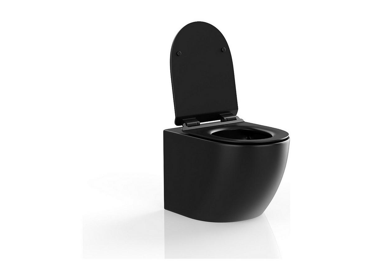 HÄNGE WC - 36 cm x 53.5 cm - keramik - schwarz Javoine - Schwarz, Keramik (36/36/53.5cm) - Vente-Unique
