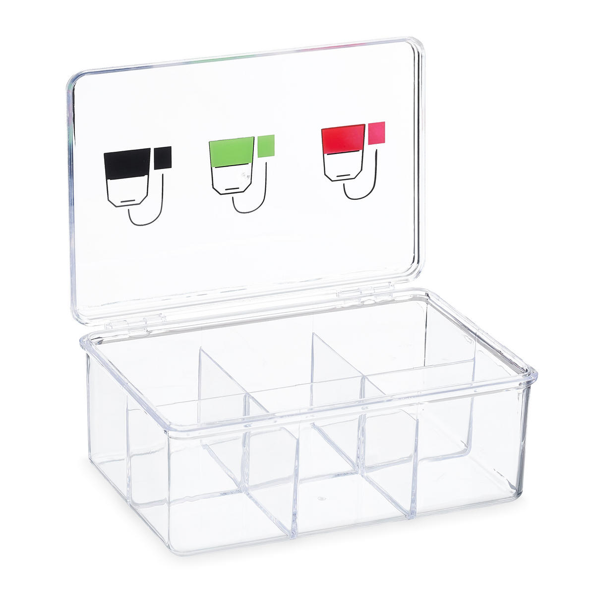 TEEBOX - Transparent, Kunststoff (21.5/9/15cm) - Relaxdays